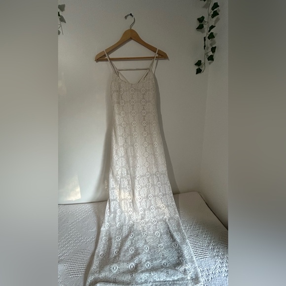 love on a hanger Dresses & Skirts - Love on a Hanger Romantic White Lace Maxi Dress Hippie Boho 90’s Y2K Feminine